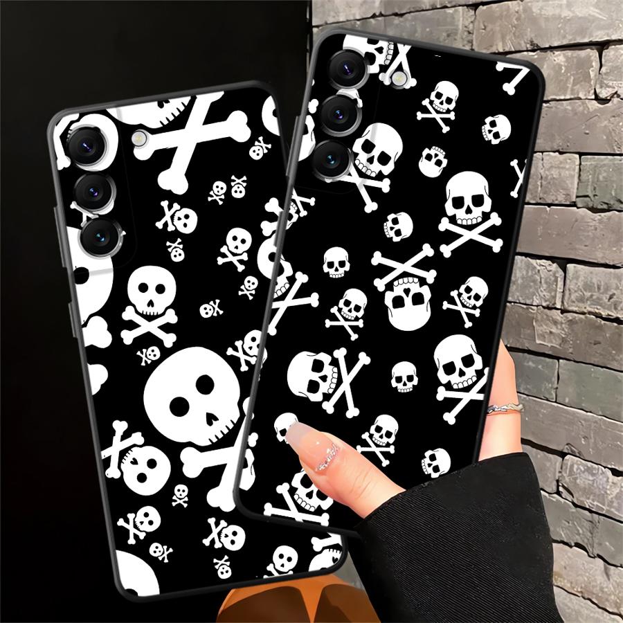 Case for Samsung Galaxy A15 A06 A12 A04 A70 A13 A20 A16 A40 A17 A50 A05 Funda Phone Cover Skull Skeleton Bone Punk