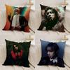 DDPR Ian Saint Cushion Cover Silky Short Plush DoubleSided Printed Pillow Case for Sofa All Seasons Home Decor Gift