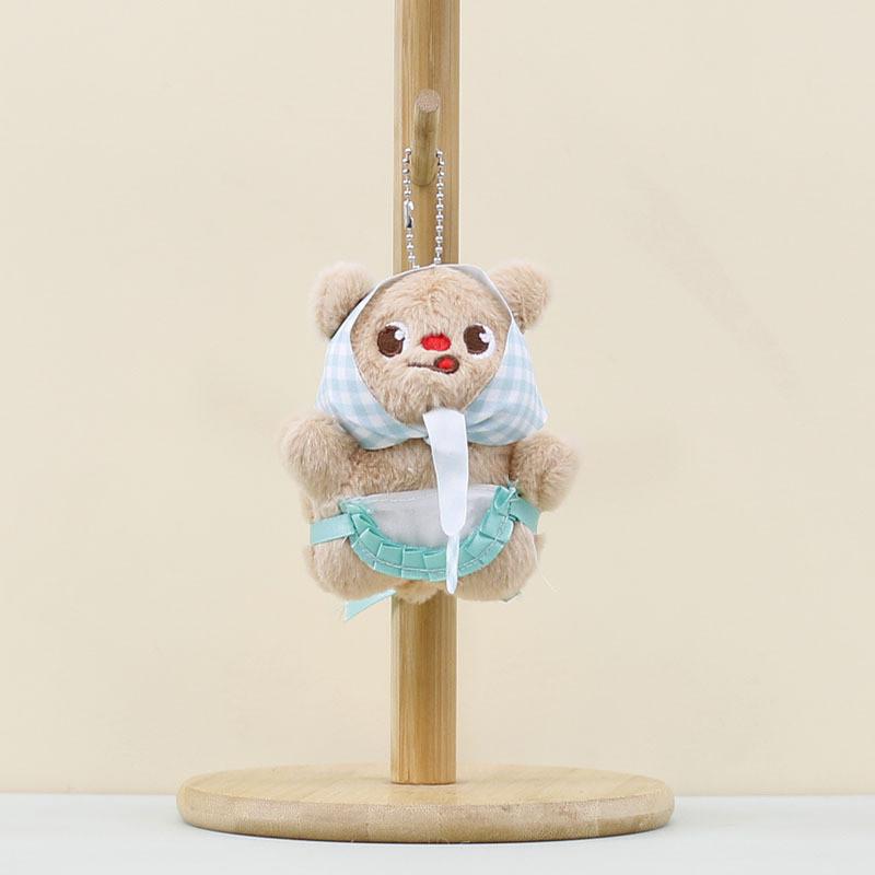 Очаровательный плюшевый брелок в виде медвежонка из короткого меха, идеально подходящий для детей и взрослых