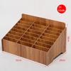 12/24-Grid Mobile Phone Storage Box Wood Multifunctional Holder Desktop Organizer for Office Classroom Phone Management