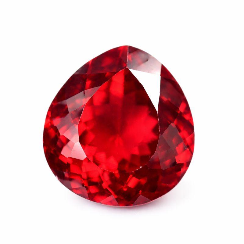 THAI Blood Red Ruby 15 Ct Pear Shape CERTIFIED Natural Loose Gemstone For Her