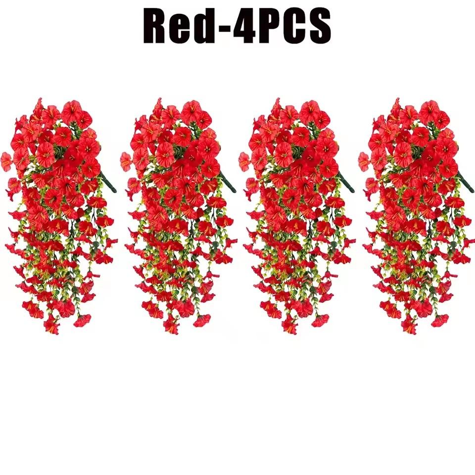 1/10PCS Artificial Morning Glory Hanging Flowers Fake Flower Outdoor Home Garden Wall Hanging Petunias Plants Wedding Decoration