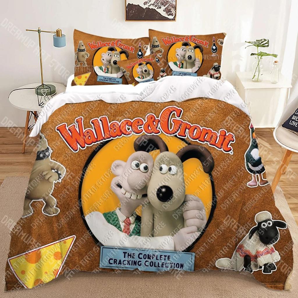 Wallace & Gromit 3D Bedding Sets print duvet cover Adults_ children bed comforter birthday gift dropshipping