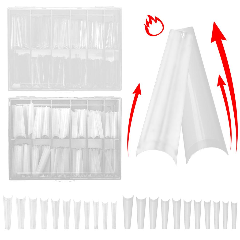 240pcs Extra Long Nail Tips Artificial French False Nail Tips for  Nail Salon
