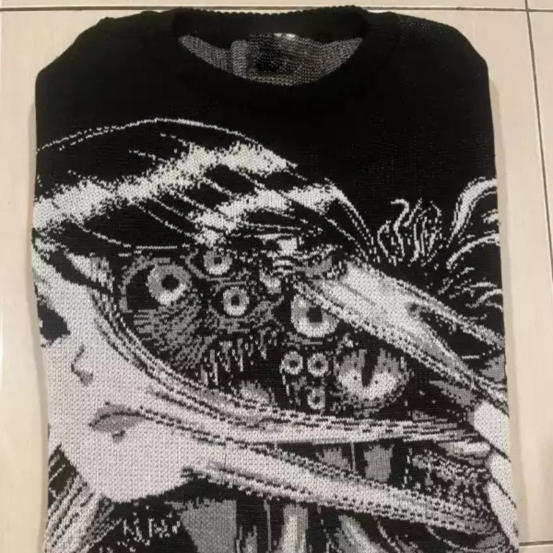 Осень и зима, новая европейская и американская мода, пуловер с круглым вырезом, вязаный свитер с длинными рукавами, свободный