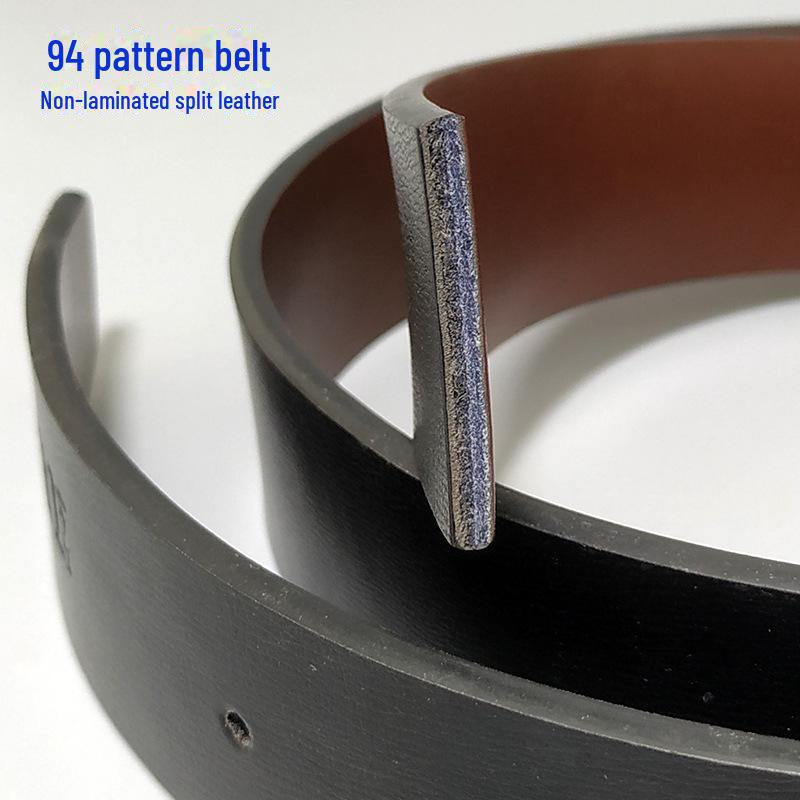 Ремень из натуральной кожи 94-Grain, двухсторонний: 3-дюймовый плоский дизайн с гладкой пряжкой, настраиваемый логотип, горячая распродажа.