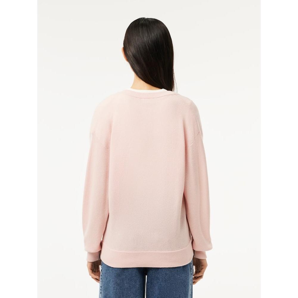 Lacoste Women S Ring SlingS V Neck Sweater Af9554 54n Ady q2nAf9554 54nAdy