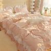 Princess Ruffle Duvet Cover Set Bed Skirt Pillowcase Four Seasons 4pc Beddin Quilt Cover Sheet Double Bed Queen King