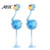 Back to School Supplies Cartoon Ostrich Plastic Ballpoint Pens, Funny Freestanding Pen, 0.5mm Pen Tip, Whimsical Desk Decor Furry Writing for Students