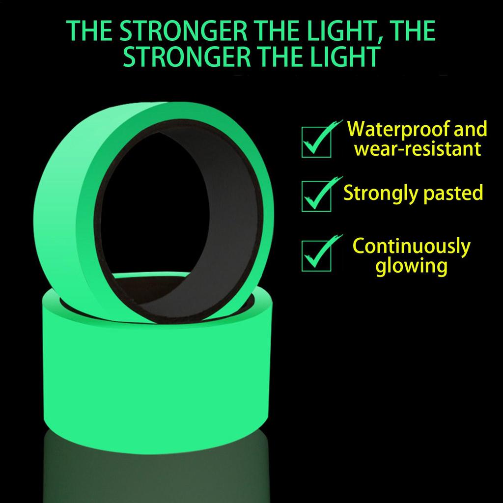 Светящаяся лента для наклеек на указатель выхода со сцены, флуоресцентная изолента 9,84 фута, светящийся в темноте знак для пола, стены, ступеней, классной комнаты, сцены