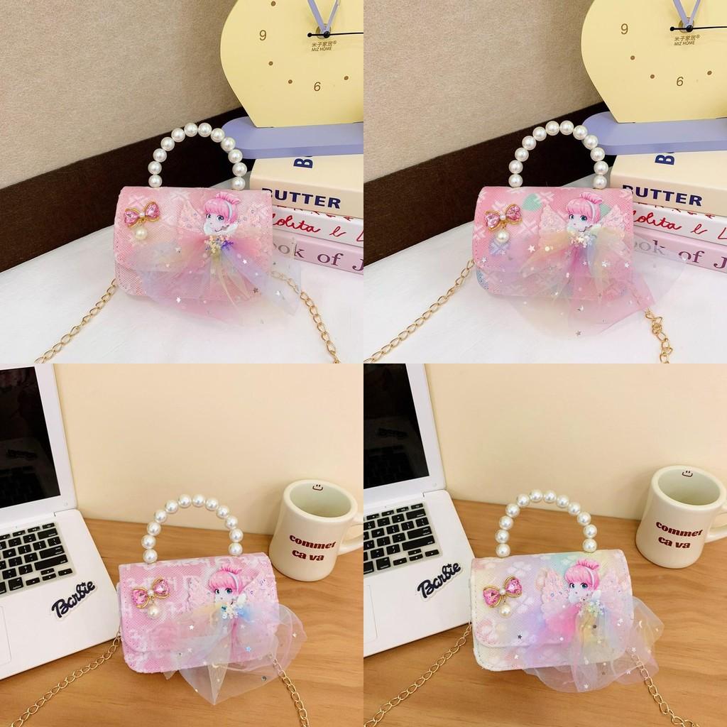 Stylish Charming And Handbag For Girls Featuring Princess Theme And Adorable Bow