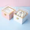 Коробка для хранения Медведь Коробка для колец с откидной крышкой Подставка для колец Подарочная упаковочная коробка на день рождения для любимого человека
