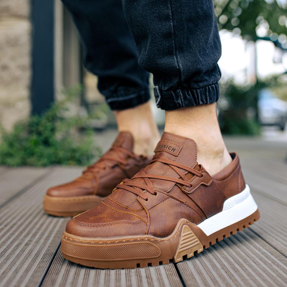 Chekich Мужская обувь Кроссовки черного цвета на шнуровке Весенне-осенние сезоны Дышащая повседневная замша с высокой подошвой Новое поступление Гибкая беговая обувь CH067