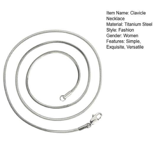 Титановая сталь, ожерелье из змеиной кости, женское и мужское ожерелье с ключицей, черные топы, модные аксессуары