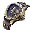 New Stylish Triangle Men's Mechanical Watch Casual Bronze Retro Automatic Mechanical Watch