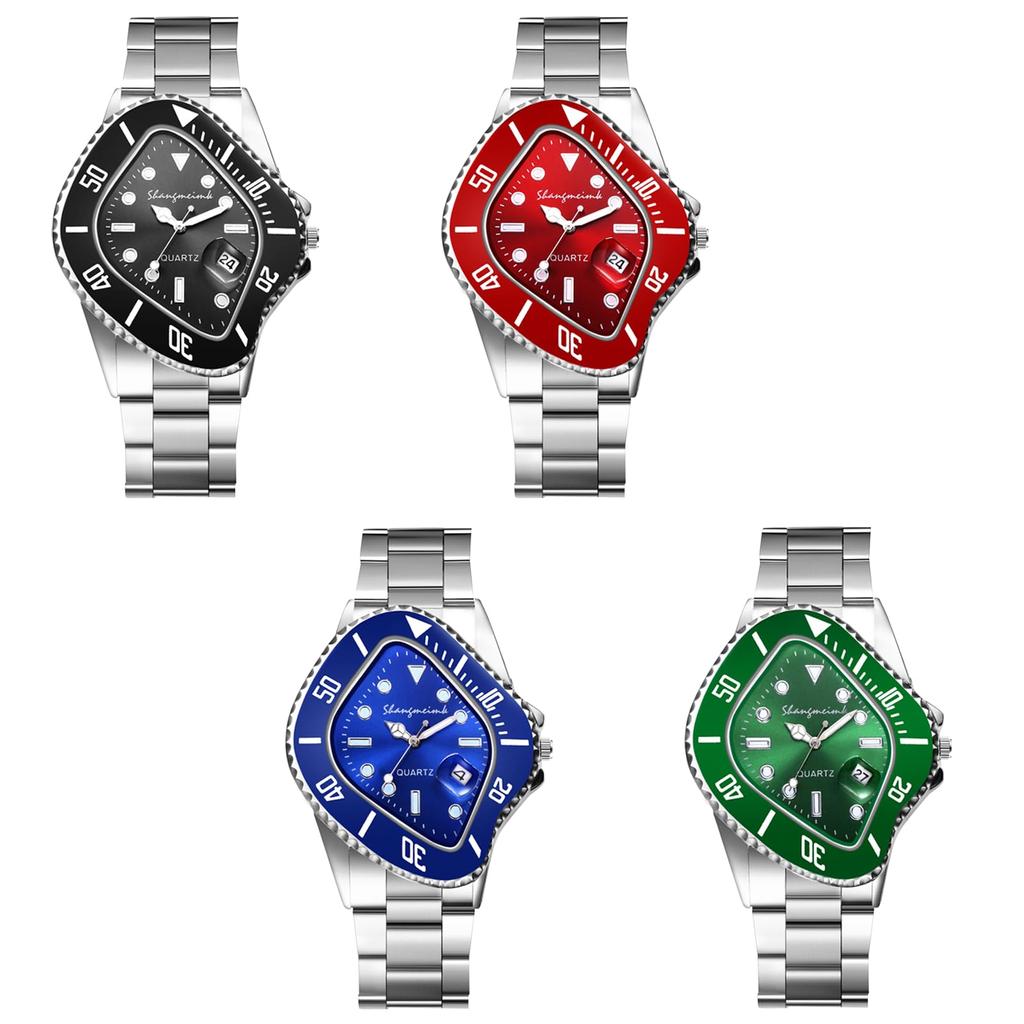 Водонепроницаемые аналоговые аксессуары из нержавеющей стали Рождественский подарок Мужской ремешок для часов, Простой, Стильный, Серебристый, Мужской - День отца, День святого Валентина,