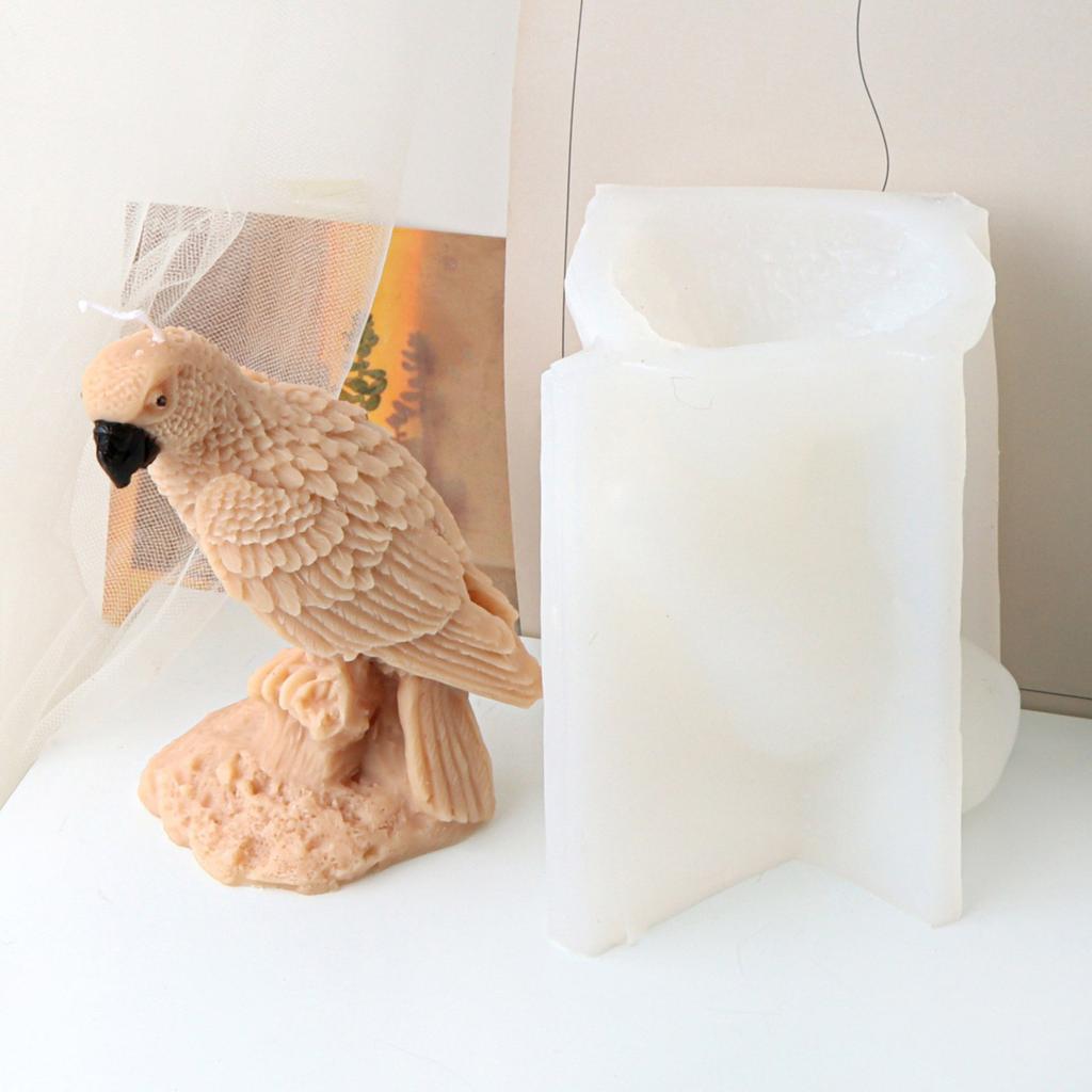 Формы для свечей «Стоящая сова» Силиконовые формы для животных Гипсовые формы Формы для попугаев ручной работы Формы для орнаментов Формы из эпоксидной смолы