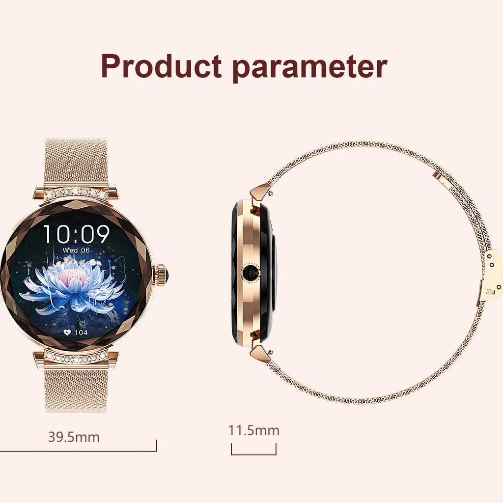 AMOLED Экран Женские Смарт-часы NX7 Pro Мониторинг Здоровья BT Звонок Женские Модные Спортивные Фитнес-трекер Смарт-часы