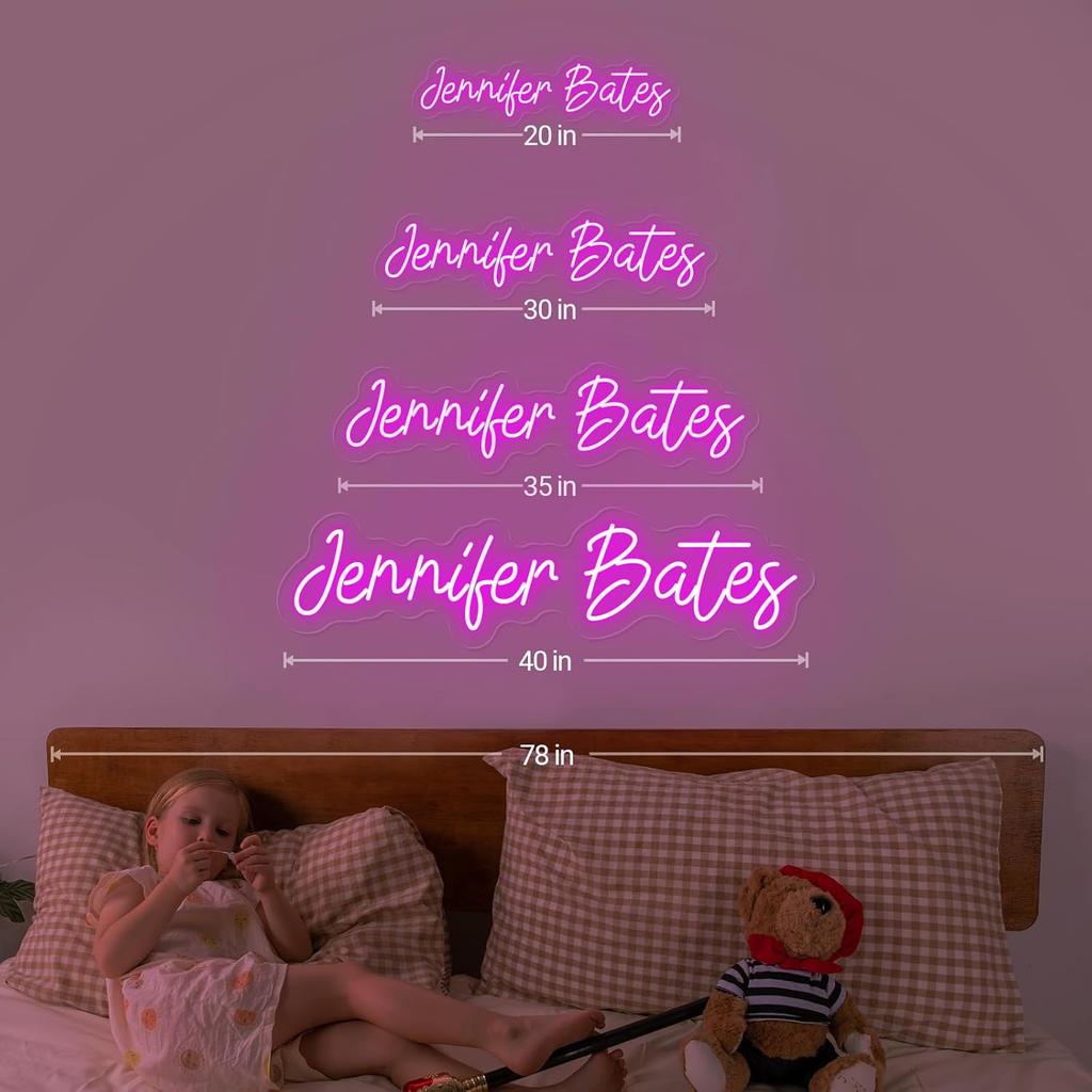 Персонализированные неоновые вывески для декора стен, неоновая вывеска с регулируемой яркостью, настраиваемая с пультом дистанционного управления для подарков на день рождения, светодиодная неоновая подсветка с индивидуальным именем