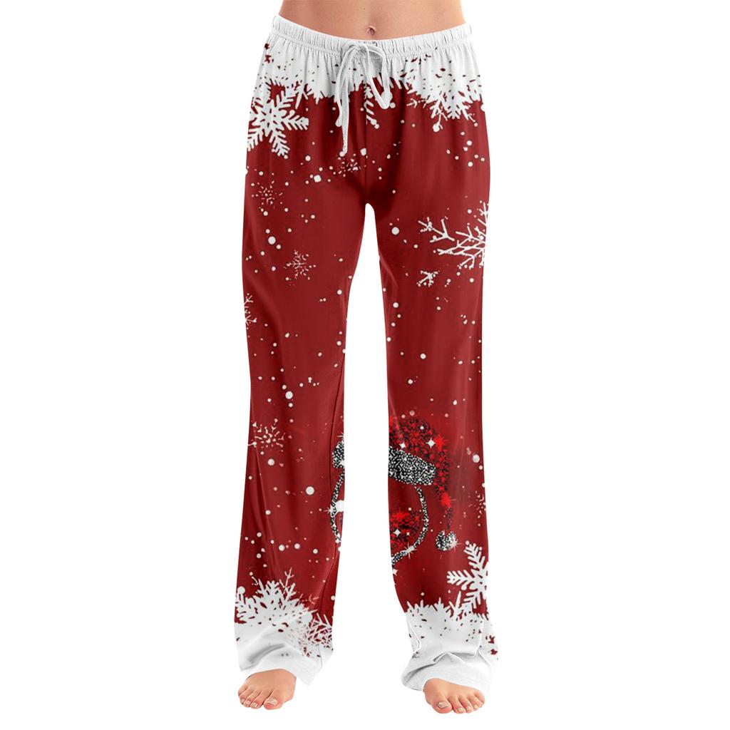 Adult Fashionable Loose Christmas Printed Casual Pants, Loungewear, Sleep Pants