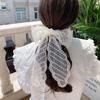 Fashion Solid Color Lace Embroidery Women's Hair Scarf Korean Style Hair Long Ribbons Scarf Hair Bands Headwear