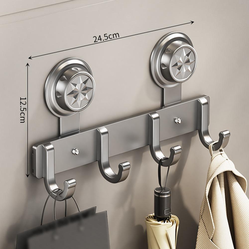 4/5/6/7/8 Hook Suction Cup Door Hook Waterproof Hanging Coat Holder Wall Clothes Hanger Clothes