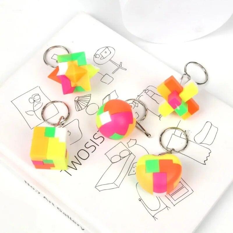 1 шт., мини-головоломка, сборка мяча, образовательная игрушка, разные цвета, детский подарок, креативная пластиковая многоцветная игрушка-головоломка с шаром