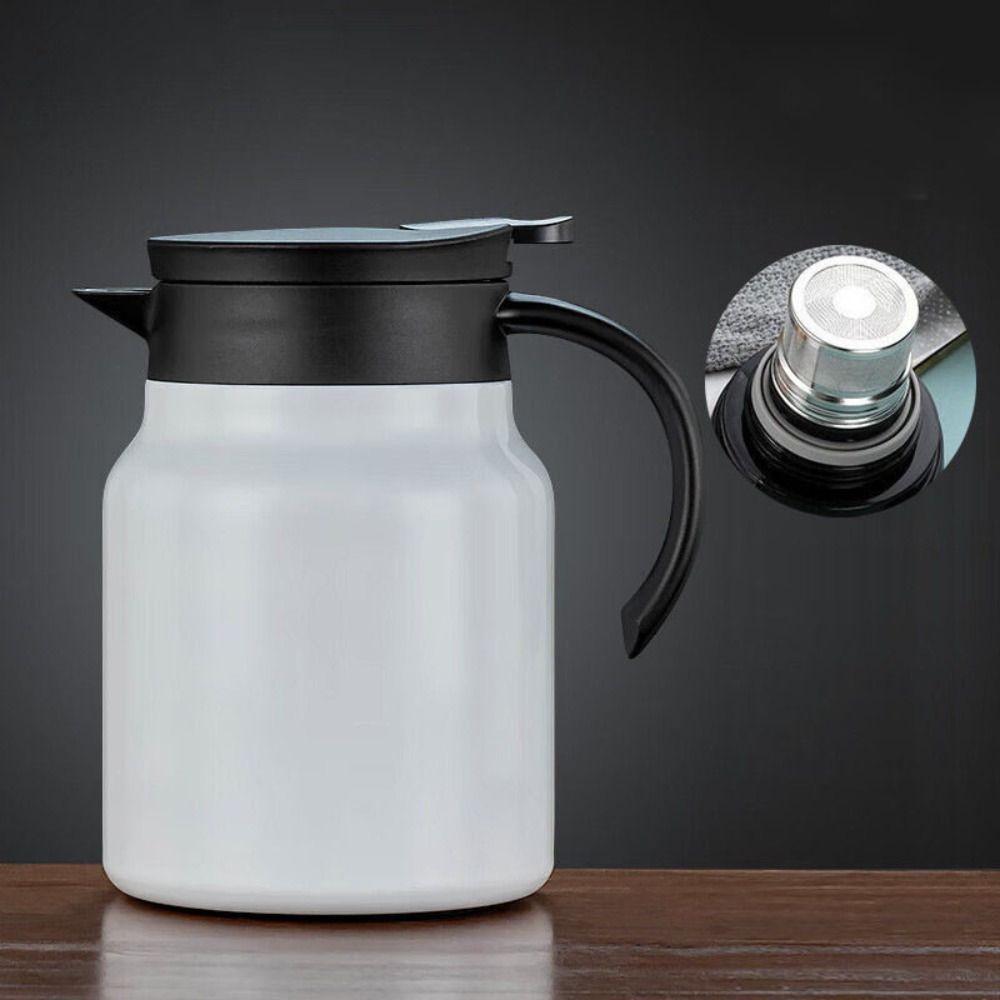 800/1000ml Thermal Coffee Pot Double Travel Kettle Portable Stewing Teapot  Office