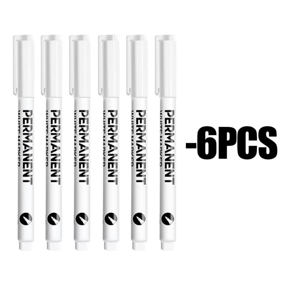3/6Pcs Oil-Based Paint Marker Waterproof Highlight Marker Art Writing Paint Pens DIY Painting