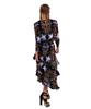 Greedius Black Chandelier Ruffle Dress