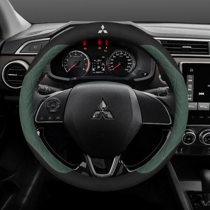 Для Mitsubishi Outlander Pajero Asx Colt Lancer Delica Evolution L200 Triton RALLIART Противоскользящая замшевая оплетка на руль автомобиля