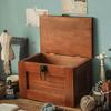 1 шт., вместительный винтажный деревянный ящик для хранения с замком и ключом, многоцелевой шкаф для хранения сувениров и сокровищ, предметов искусства, хобби, ремесел, аксессуаров.
