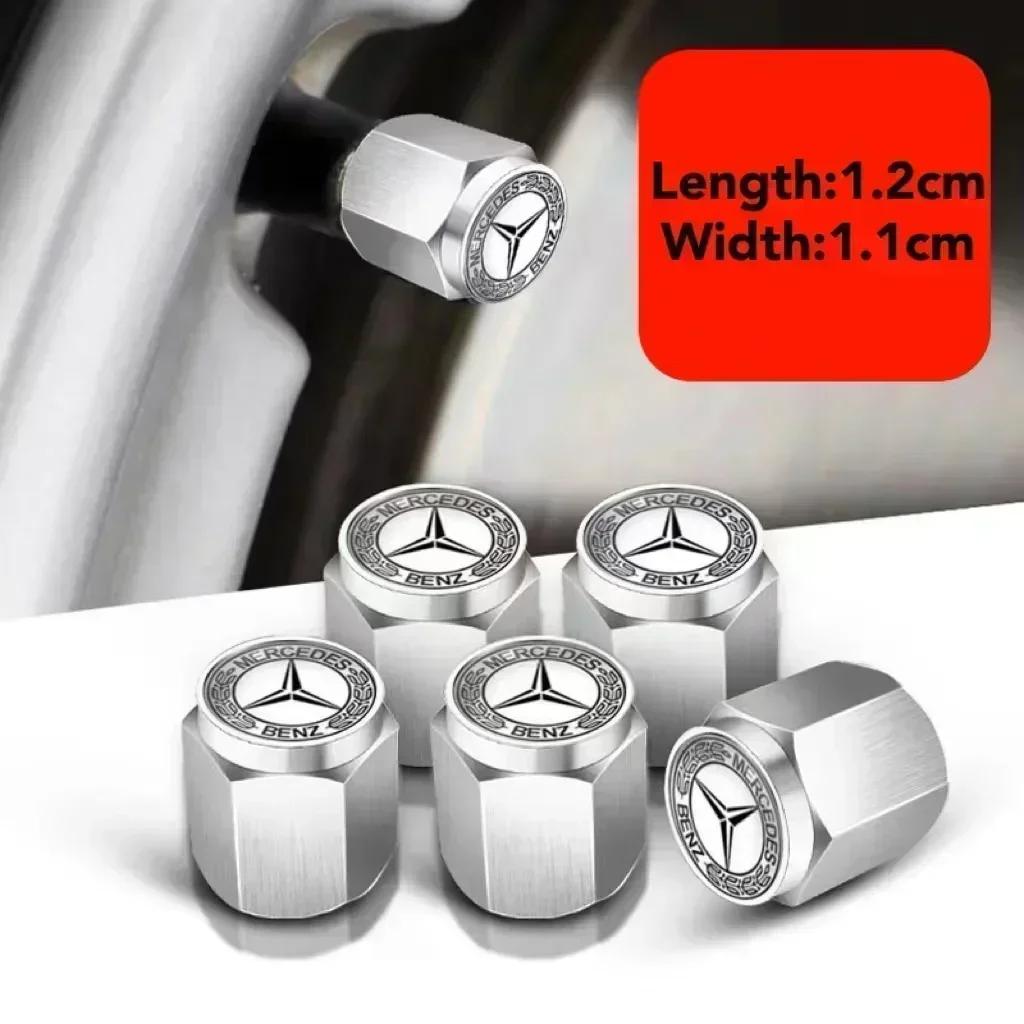 4Pcs Car Tire Valve caps Emblem metal Cap Case For Mercedes Benz B/C/E/S Class A Class C200L GLC GLE CLA accessories Car Styling ar1