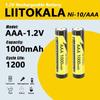 LiitoKala 1.2V AAA NiMH 1000mAh аккумулятор для мыши/клавиатуры