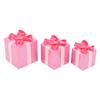 3pcs Mini Boxes Ornaments Cute Style 1/12 Scale DIY Paper Material Christmas Packages Figurine Set