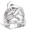 Silver Ring 'Choreography' Silver (rhodium) - 25 Mm