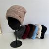 Wool Thickened Knitted Wool Hat Women's Winter Outdoor Warm Double-layer Crimped Fashion Ear Protection Cold Hat