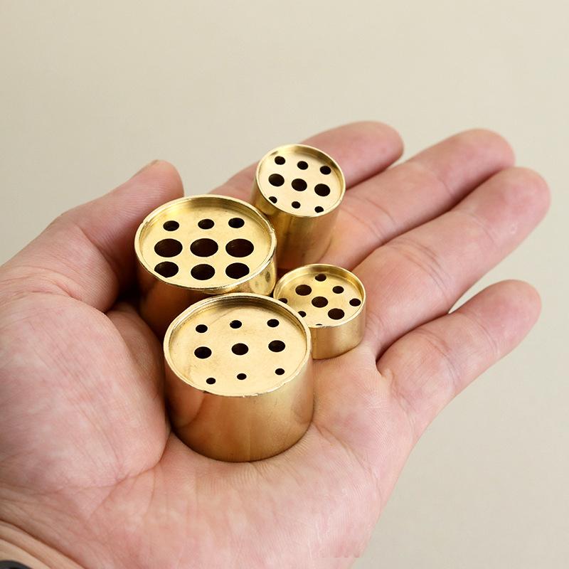 1x Copper Alloy Incense Holder with 9 Holes Sandalwood Incense Sticks Holder Portable Metal Censer
