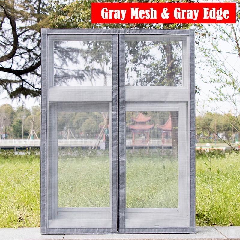 Indoor Insect Fly Mosquito Window Screen with Zipper Self-Adhesive Against Mosquitoes Door Window Screening Privacy Mesh