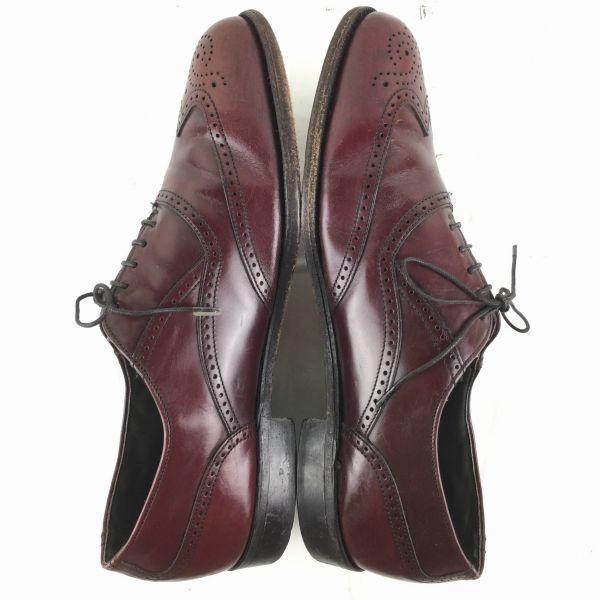 Винтажные туфли Dexter Full Brogue Wingtip, 80-е, сделано в США, бордовые, размер 10.5M 28.0, мужские(ИСПОЛЬЗОВАЛ)