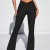 Women's High Waist Yoga Flare Pants - Hip Lifting, Elastic Sports and Dance Wear.