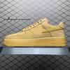 AF1 Air Force 1: Чисто-белые низкие кеды для женщин и мужчин цвета пшеницы - Повседневный стиль для пары.