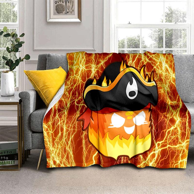 HD B-Blox Фрукты 3D Мультяшная Игра Подарочное Одеяло, Мягкое Пледовое Одеяло для Дома Спальни Кровати Дивана Путешествий Пикника Офиса Покрытие Дети