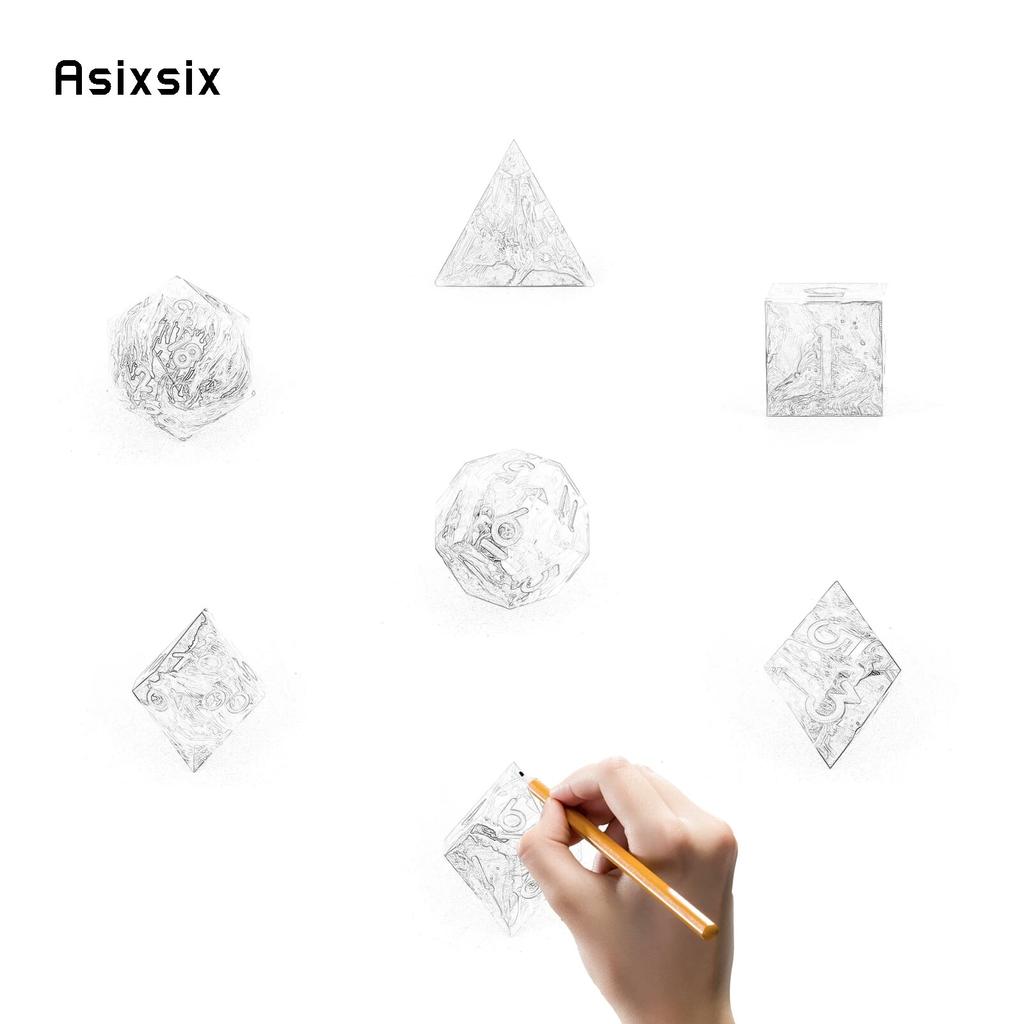 7 шт. синий золотой номер с острыми краями, смоляные кубики, многогранные кубики, подходящие для ролевых ролевых игр, настольная игра