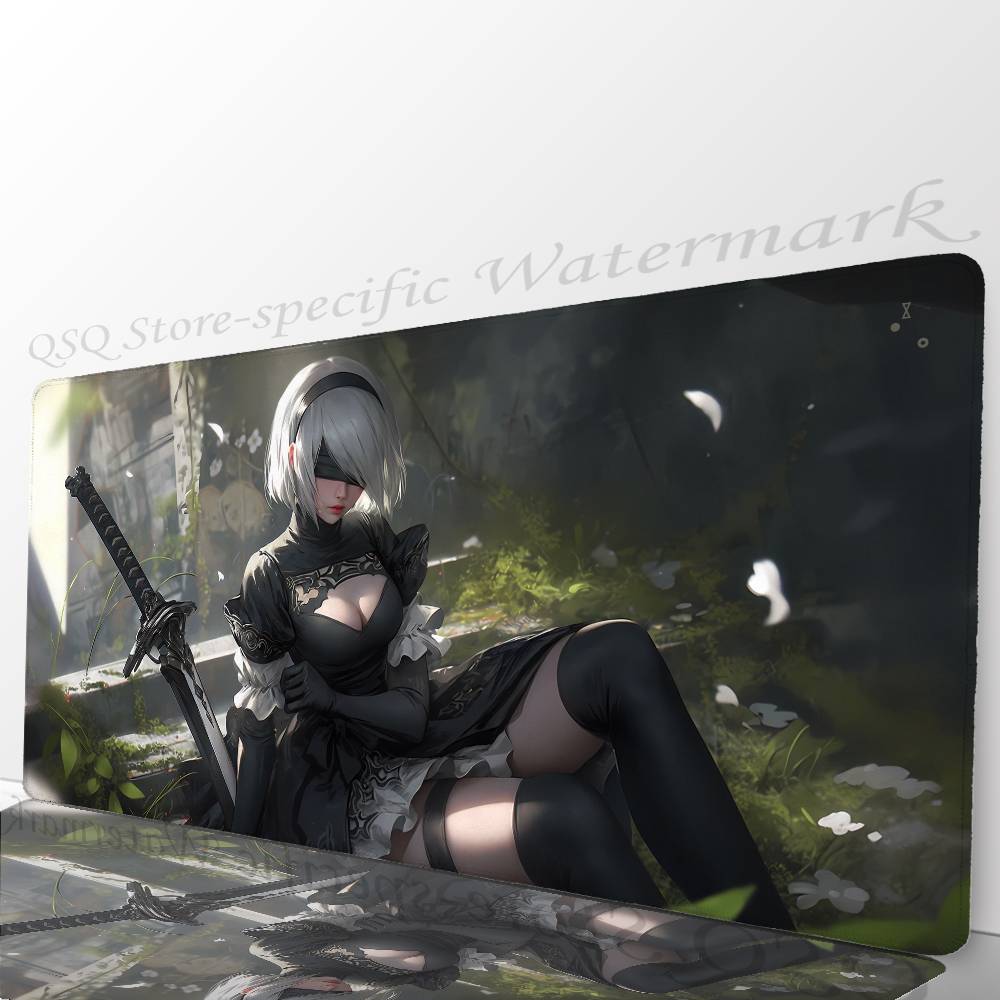 Nier Automata Аниме Игра-файтинг Коврик для мыши Коврик для стола С ковриком Игровые аксессуары Prime Gaming XXL Коврик для клавиатуры Набивка M