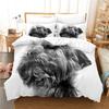 Cute Sleep Pug Dog Bedding Set For Adults And Children, Duvet Cover Sets, Full Queen, King Bedroom, Home Textile Comforter Cover