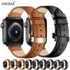 Натуральная кожа для Apple Watch ремешок 45 мм 41 мм 44 мм 40 мм 42 мм 38 мм 44 iWatch 3 4 5 SE 6 браслет Apple Watch Serie 7 ремешок 45 мм