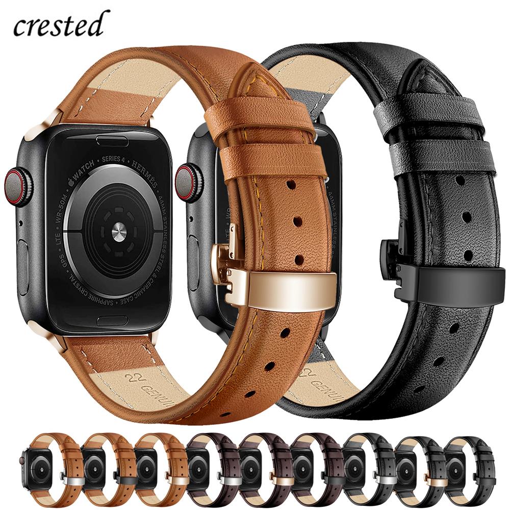 Натуральная кожа для Apple Watch ремешок 45 мм 41 мм 44 мм 40 мм 42 мм 38 мм 44 iWatch 3 4 5 SE 6 браслет Apple Watch Serie 7 ремешок 45 мм