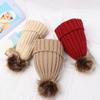 Ladies Women Soft Thick Ski Hat Beanie Cap Winter Cap Knitted Hat