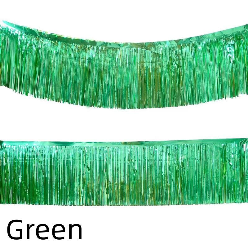 2/1 упаковка фольгированной бахромы гирлянды металлической мишуры растяжки баннеры для парада поплавки день рождения свадьба рождественская вечеринка декор